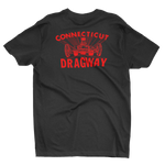CT DRAGWAY Connecticut 1960's Dragster Logo Black