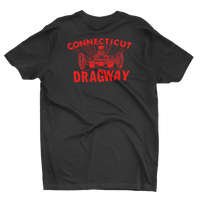 CT DRAGWAY Connecticut 1960's Dragster Logo Black