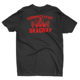 CT DRAGWAY Connecticut 1960's Dragster Logo Black