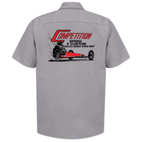 COMPETITION Speed & Custom Dallas Speed Shop Gray Button Down Shop Shirt