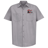 COMPETITION Speed & Custom Dallas Speed Shop Gray Button Down Shop Shirt