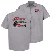 COMPETITION Speed & Custom Dallas Speed Shop Gray Button Down Shop Shirt