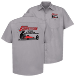 COMPETITION Speed & Custom Dallas Speed Shop Gray Button Down Shop Shirt