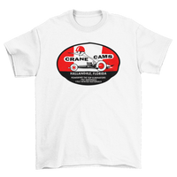 CRANE CAMS Top Eliminator White Tall Tee