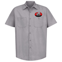 CRANE CAMS Top Eliminator Gray Button Down Work Shirt