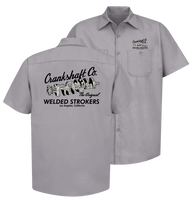 CRANKSHAFT CO. Welded Strokers Gray Button Down Shop Shirt