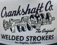 CRANKSHAFT CO. Welded Strokers Trucker Hat White Panel