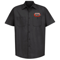 CRANKSHAFT CO. Home of the Welded Strokers Button Down Shop Shirt Black