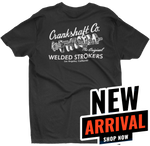 CRANKSHAFT CO. Welded Strokers Black Tee T-Shirt