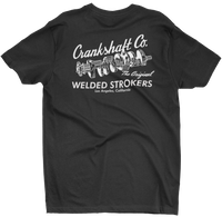 CRANKSHAFT CO. Welded Strokers Black Tee T-Shirt