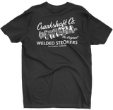 CRANKSHAFT CO. Welded Strokers Black Tee T-Shirt