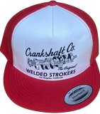CRANKSHAFT CO. Welded Strokers Trucker Hat Red/White