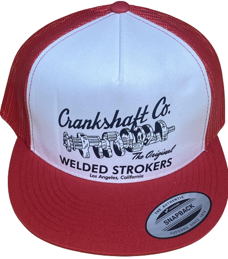 CRANKSHAFT CO. Welded Strokers Trucker Hat Red/White