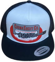 CRANKSHAFT CO. Home of the Original Strokers White/Black Trucker Hat