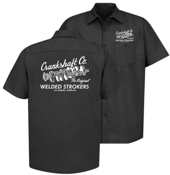 CRANKSHAFT CO. Welded Strokers Black Shop Shirt