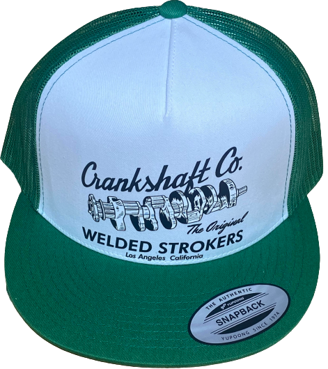 CRANKSHAFT CO. Welded Strokers Trucker Hat White/Kelly Green