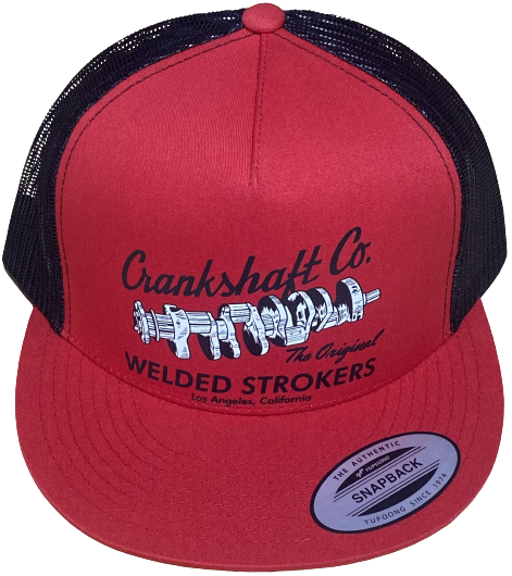 CRANKSHAFT CO. Welded Strokers Trucker Hat Red/Black