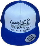 CRANKSHAFT CO. Welded Strokers Trucker Hat White/Blue