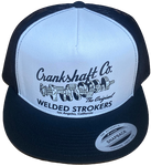 CRANKSHAFT CO. Welded Strokers Trucker Hat White Panel
