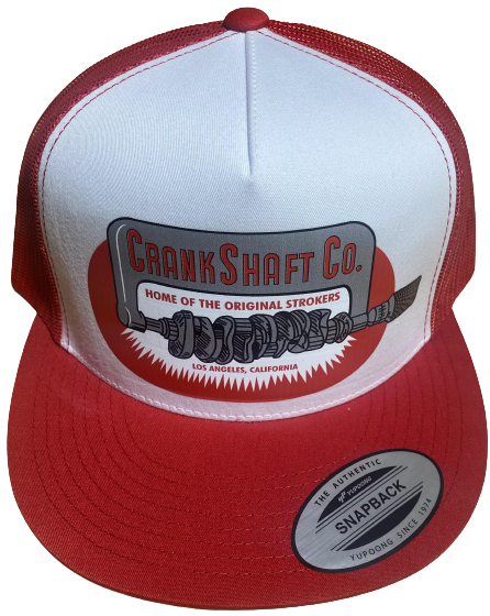 CRANKSHAFT CO. Home of the Original Strokers Red/White Trucker Hat