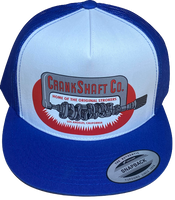 CRANKSHAFT CO. Home of the Original Strokers Royal/White Trucker Hat