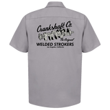 CRANKSHAFT CO. Welded Strokers Gray Button Down Shop Shirt