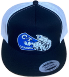 CT STROKERS Black/White Flat Brim Trucker Hat