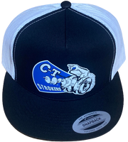 CT STROKERS Black/White Flat Brim Trucker Hat