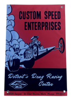 CUSTOM SPEED ENTERPRISES Speed Shop Wall Banner