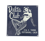 DELTA CLUB Burlesque Garage Banner 1940's Matchbook Art Banner