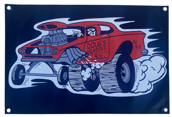 DOUG'S HEADERS Vintage Cartoon Logo Shop Banner