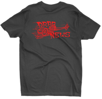 DRAG NEWS Magazine Dragster Logo Black Tall Tee