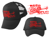 DRAG NEWS Dragster Black Trucker Hat Vintage Logo