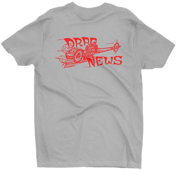 DRAG NEWS Magazine Dragster Logo Gray Tall T-Shirt