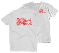 DRAG NEWS Magazine Dragster Logo White Tall Tee