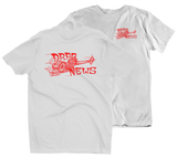 DRAG NEWS Magazine Dragster Logo White Tall Tee