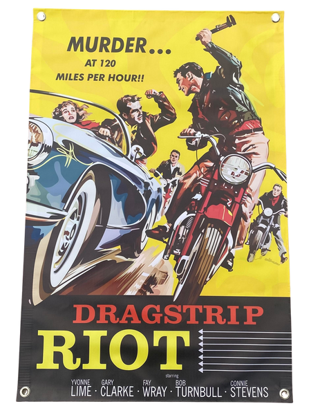 DRAG STRIP RIOT Movie Poster Shop Banner