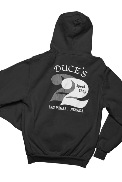 DUCES SPEED SHOP Las Vegas Black Hoodie Sweatshirt Pullover