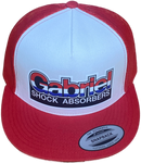 GABRIEL SHOCK ABSORBERS White/Red Flat Brim Trucker Hat