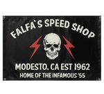 FALFA'S SPEED SHOP Modesto CA 1962 Garage Banner