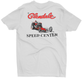 GLENDALE SPEED CENTER Dragster White Tee T-Shirt