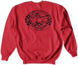GRATIOT Auto Supply Detroit Horsepower Red Crew Sweatshirt Pullover