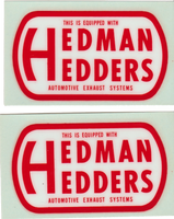 HEDMAN HEADERS Original Vintage Water Slide Decals Decal Set (2)