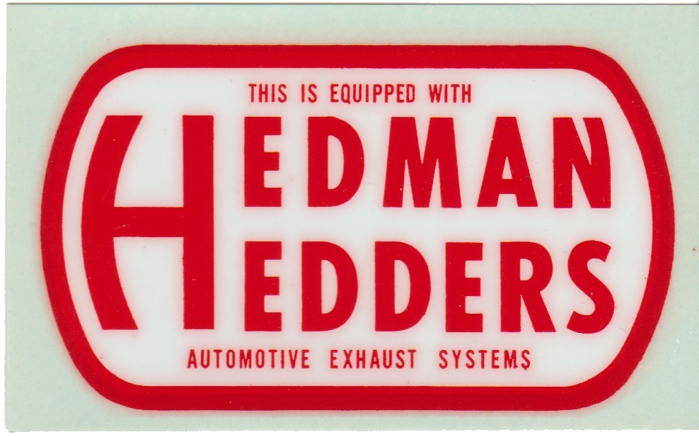 HEDMAN HEADERS Original Vintage Water Slide Decals Decal Set (2 ...