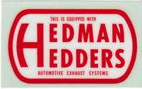 HEDMAN HEADERS Original Vintage Water Slide Decals Decal Set (2)