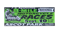 8-MILE NATIONAL CHAMPIONSHIP Motorcycle Races 1966 Shop Banner