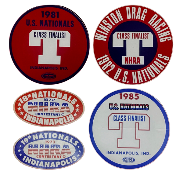 NHRA US Nationals Indy Decal Lot 1972 to 1985