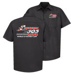 ISKY CAMS 505 Magnum World's Fastest Cam Button Down Shop Shirt Black