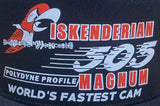 ISKENDERIAN 505 Magnum Isky Cams Black Flat Brim Trucker Hat