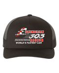 ISKY CAMS 505 Magnum Black Curved Brim Trucker Hat